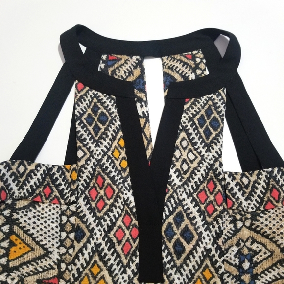 BCBGMaxAzria Clementine Aztec Print Sleeveless Tank Top Casual Size XXS - Picture 2 of 7
